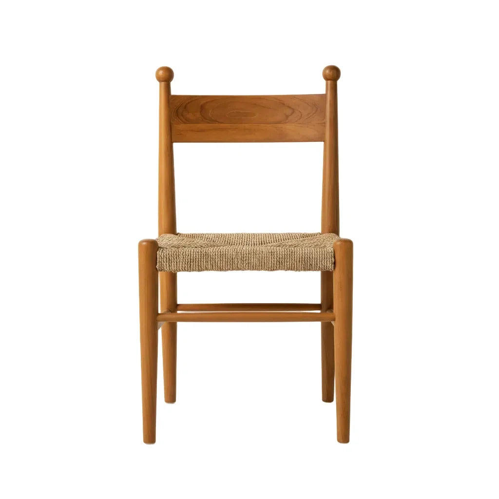Finials Bar Stool with Rope Seat