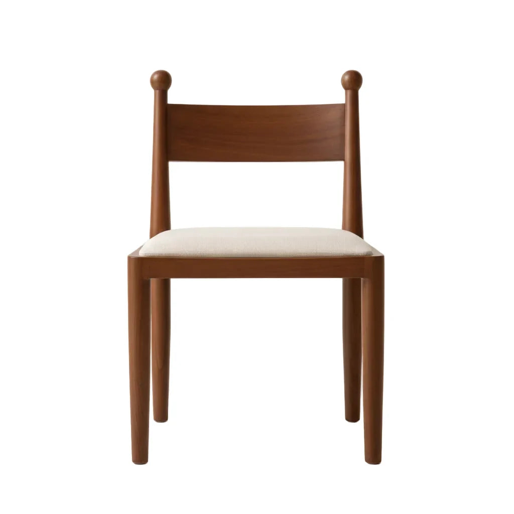 Finials Bar Stool with Upholstered Seat