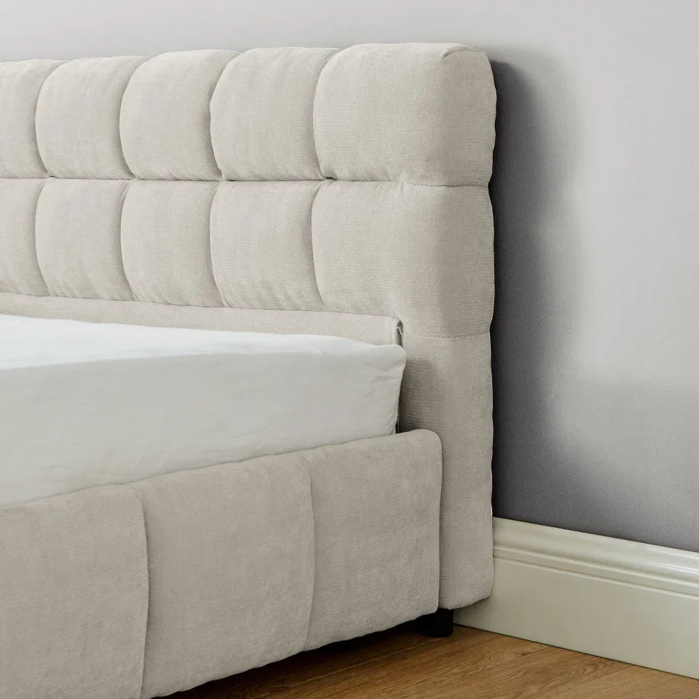 King Size Upholstered Bed Frame with Storage