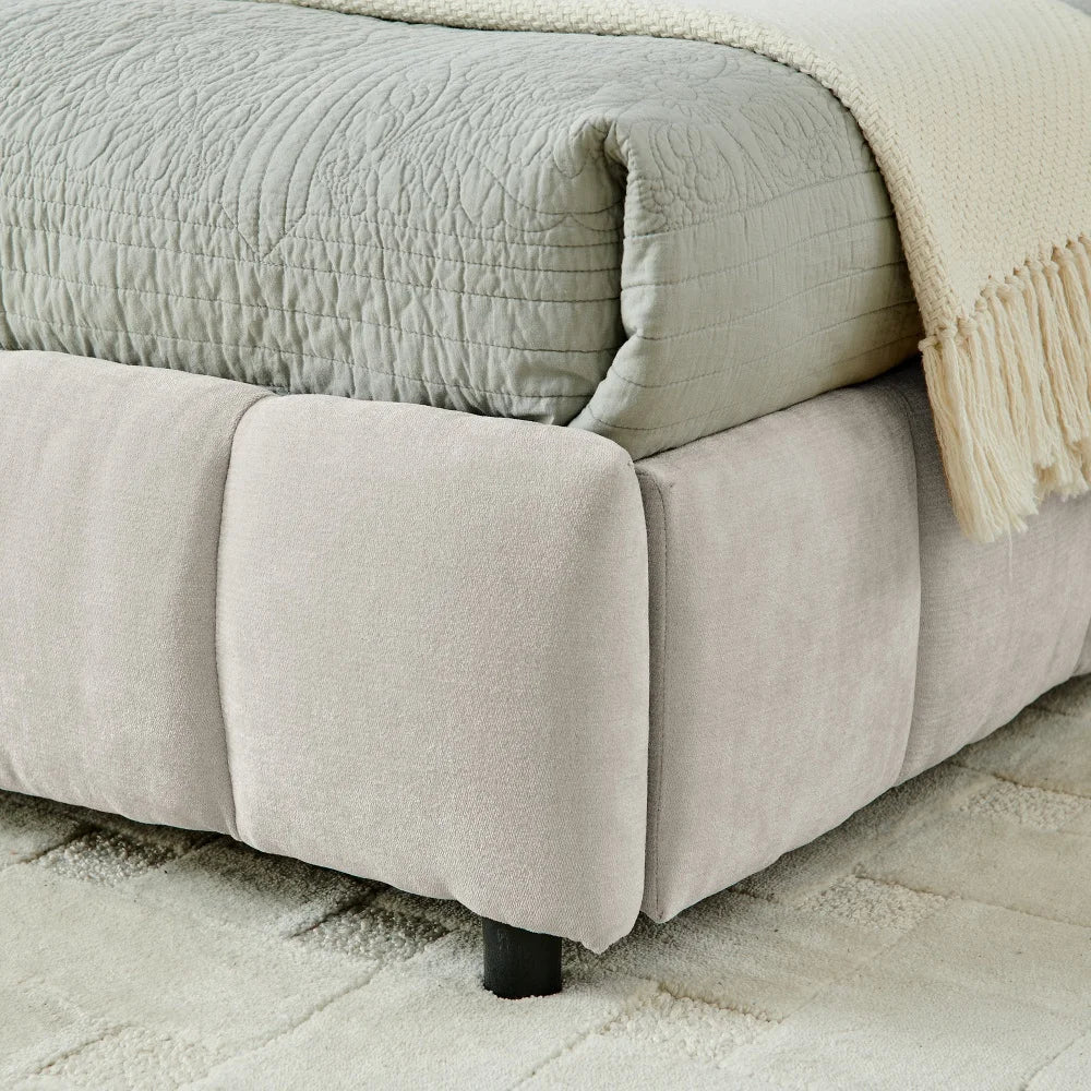 King Size Upholstered Bed Frame with Storage