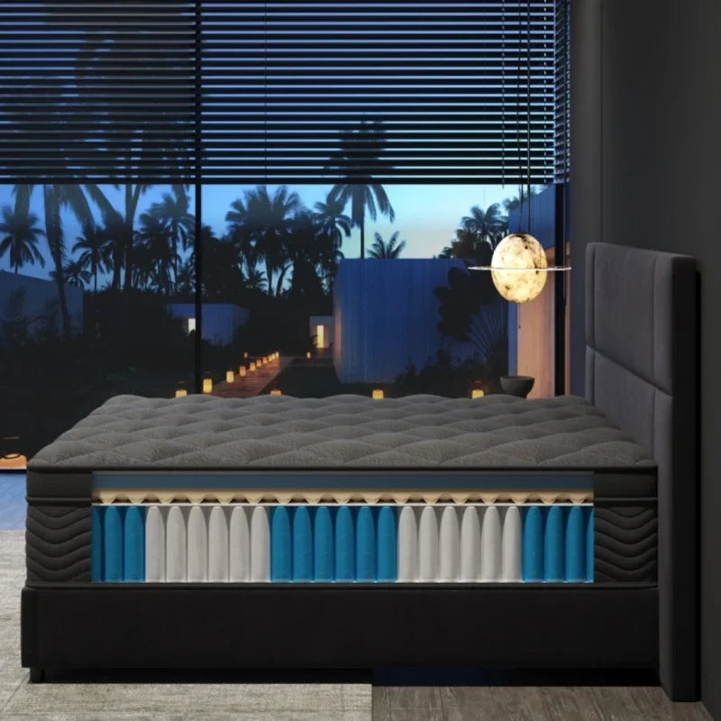 Queen Hybrid Mattress with Pocket Springs and Memory Foam