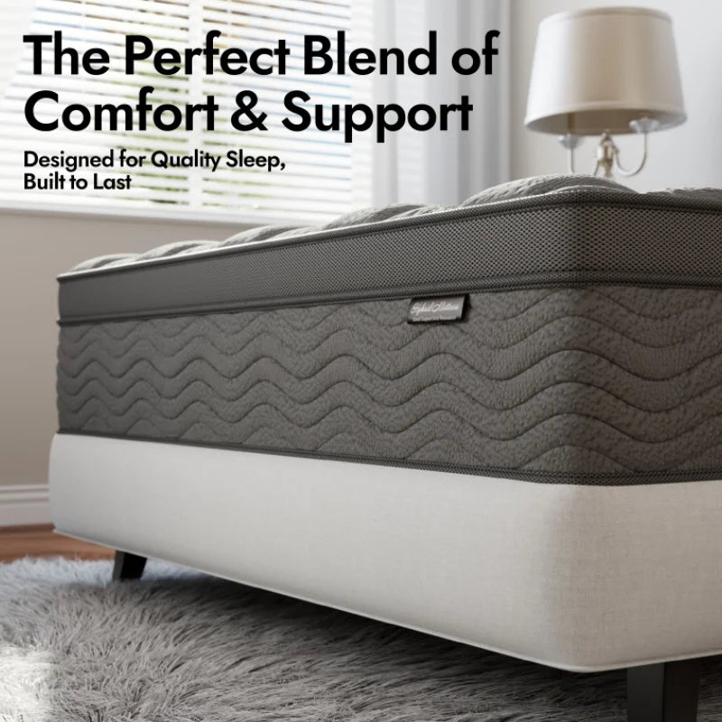 Queen Hybrid Mattress with Pocket Springs and Memory Foam