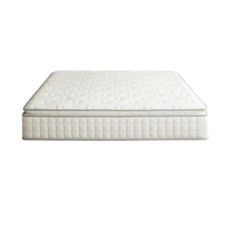 Quilted White Mattress with Textured Side Panels