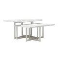 white marble coffee table with gray veining surface and powder coated steel base